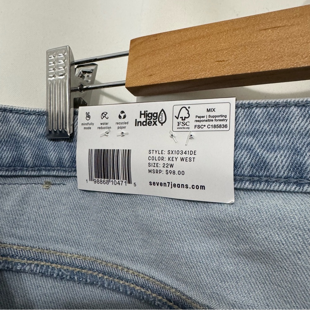 Seven7 Women’s Loose Straight High Rise Jeans Plus Size: 22W - Picture 5 of 10